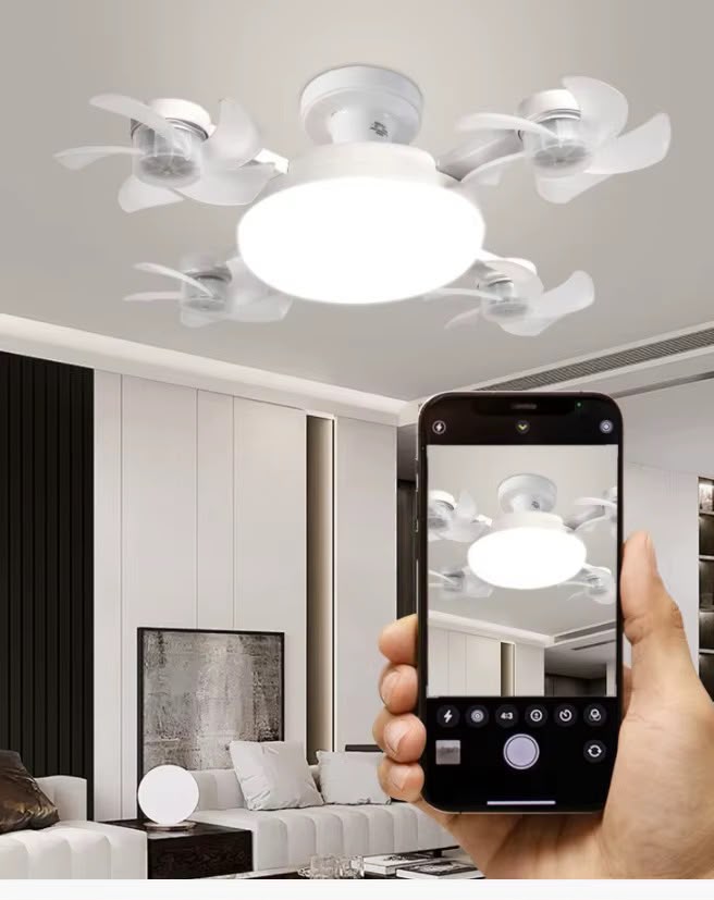 Starnearby Ventilateur de Plafond LED E27