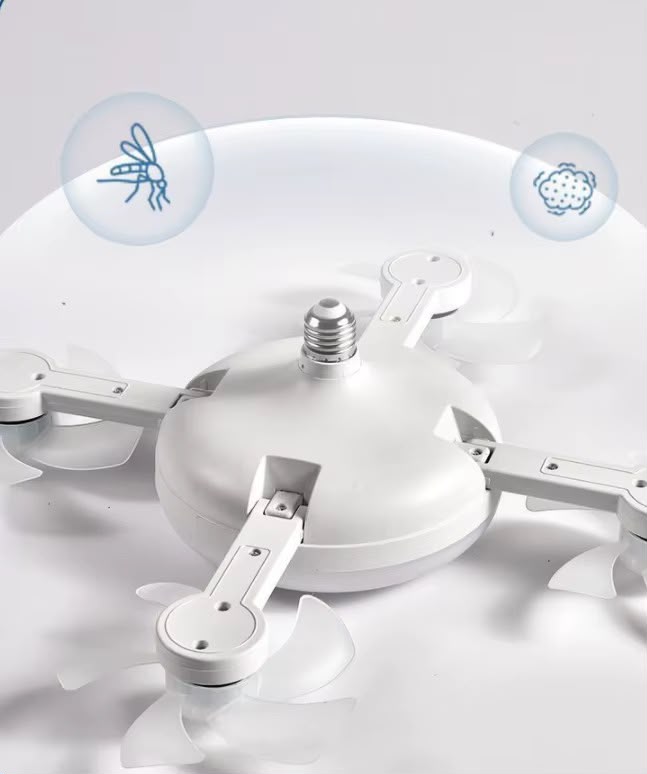 Starnearby Ventilateur de Plafond LED E27