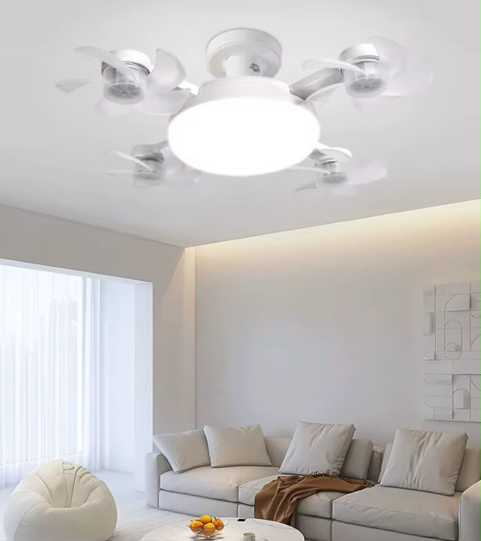 Starnearby Ventilateur de Plafond LED E27